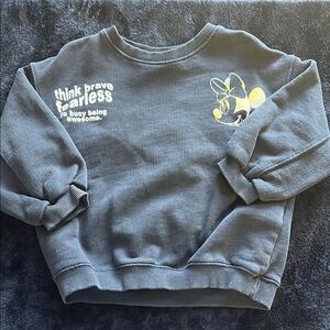 Disney Black/Grey Crewneck Sweatshirt with Minnie Mouse